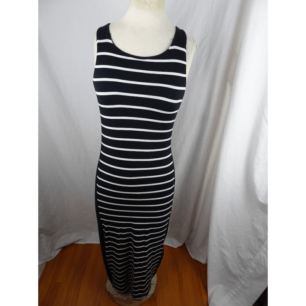 Athleta Women Black & White Striped Dress Size XS